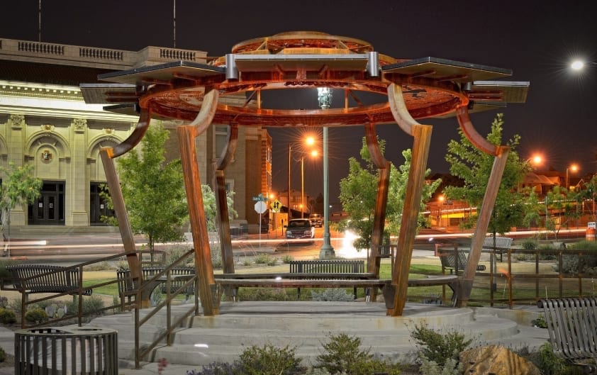 Aztec Pavilion kinetic installation by Poetic Kinetics in Las Vegas