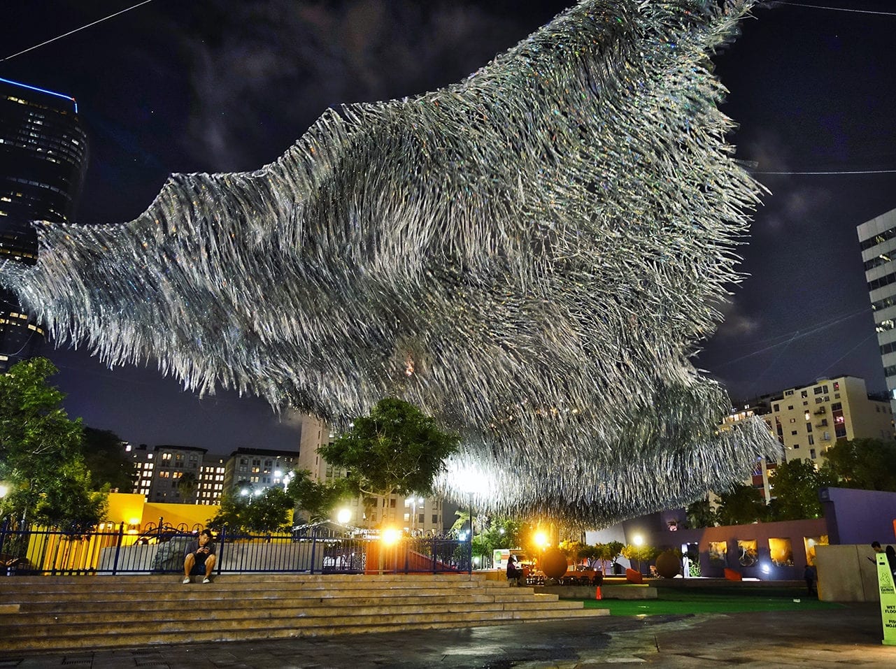 Liquid Shard kinetic installation by Poetic Kinetics in Los Angeles