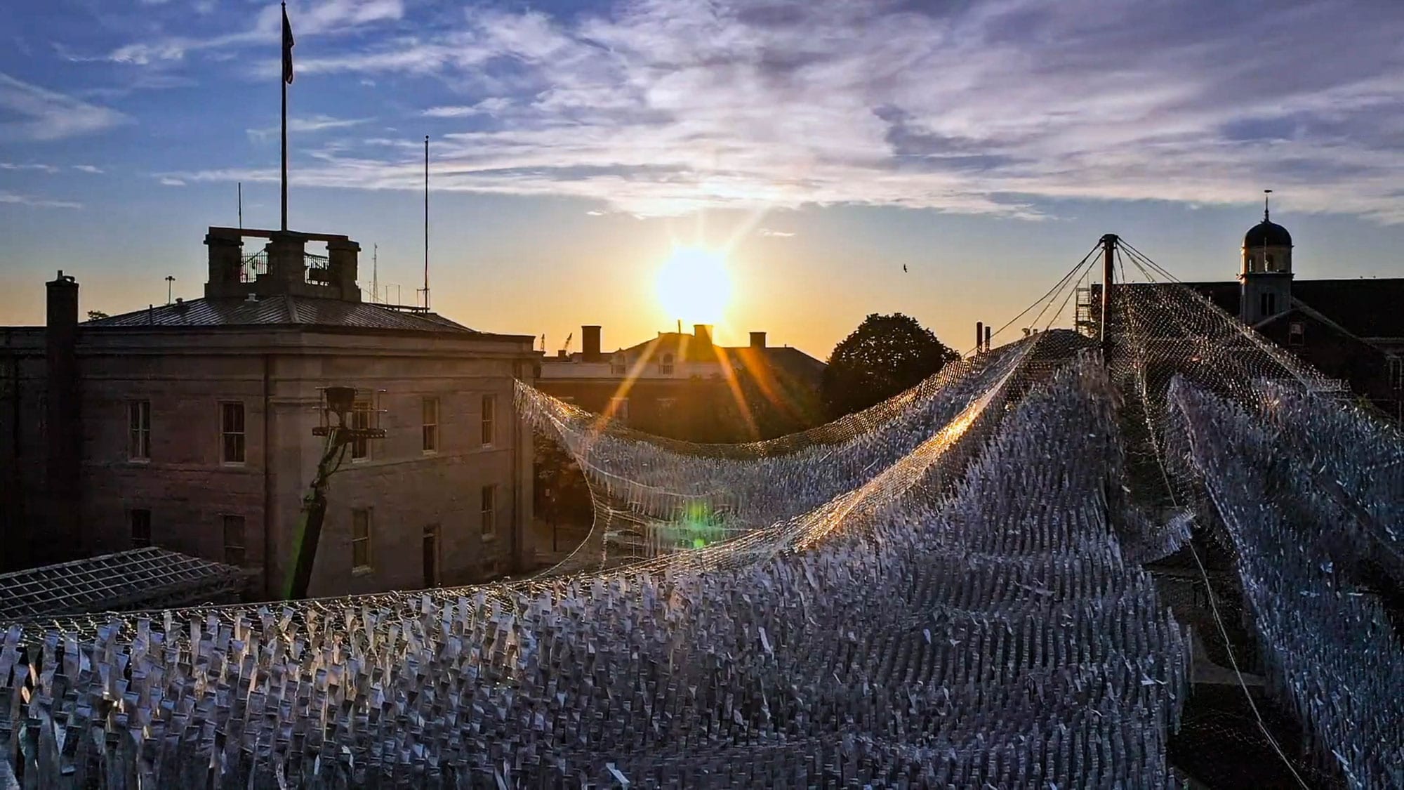 Silver Current kinetic installation by Poetic Kinetics