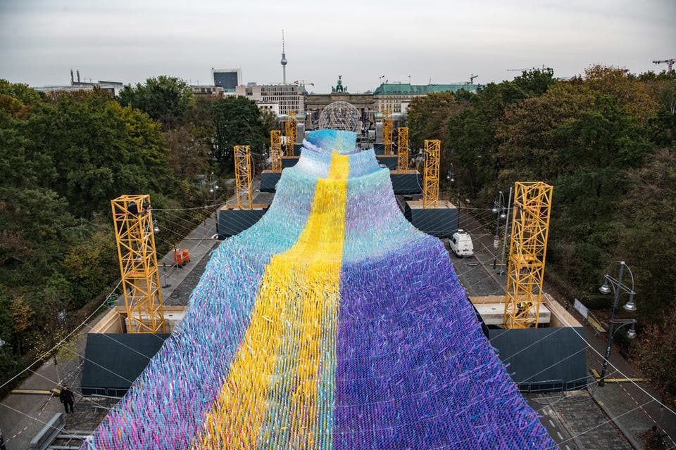 Visions in Motion in front of Brandenburg Gate in Berlin Germany.